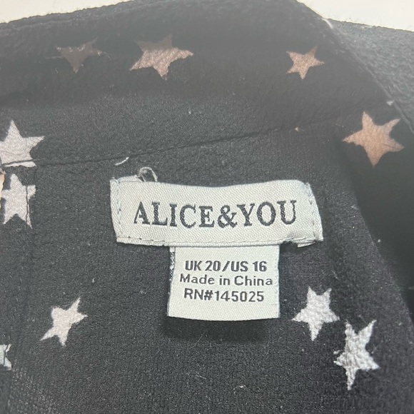Alice & You Bell Sleeve Star Print Dress size 16 - Picture 11 of 16